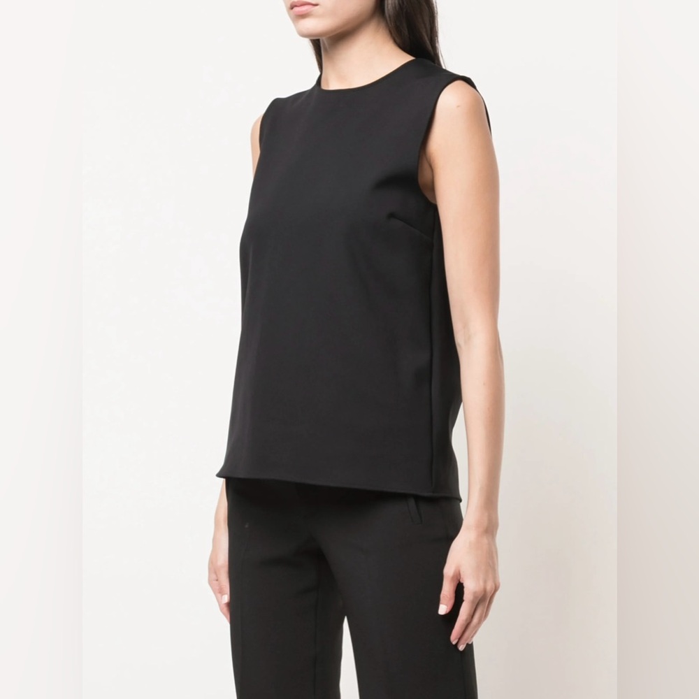 The Row Shellane Black Scuba Sleeveless Crewneck Top - Picture 2 of 9